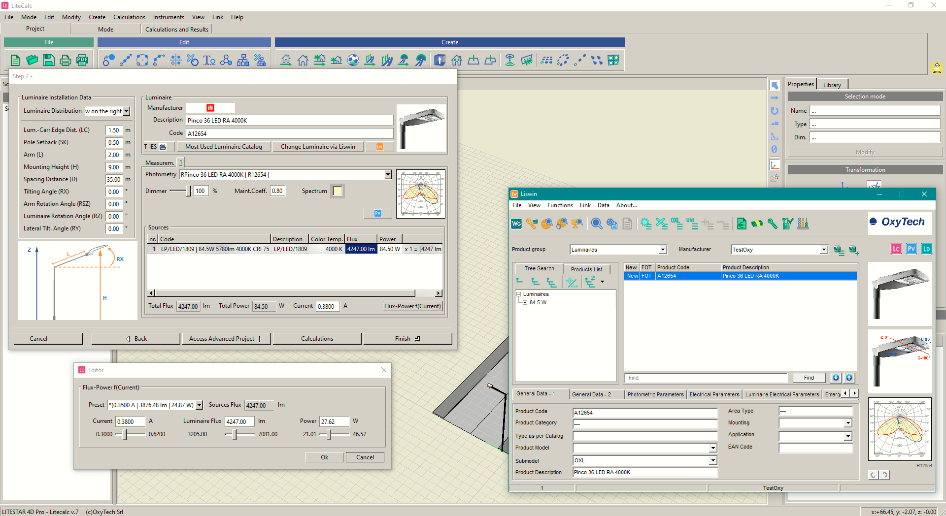 Litecalc - Automatic optimization of public lighting projects
